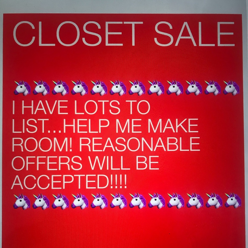 CLOSET SALE